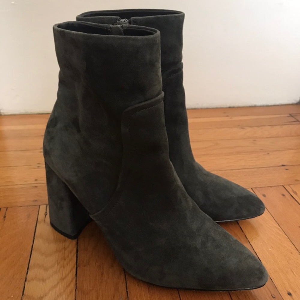 Steve Madden grey suede booties